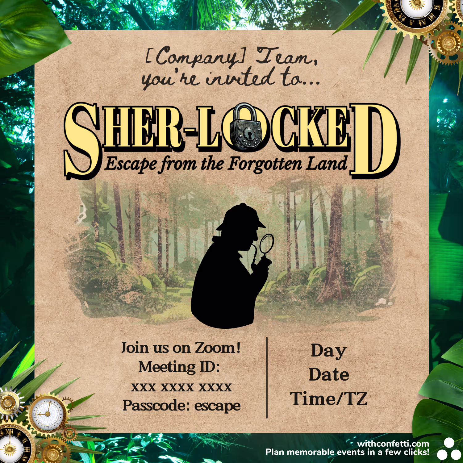 Sher-Locked - Event Invitation Sample