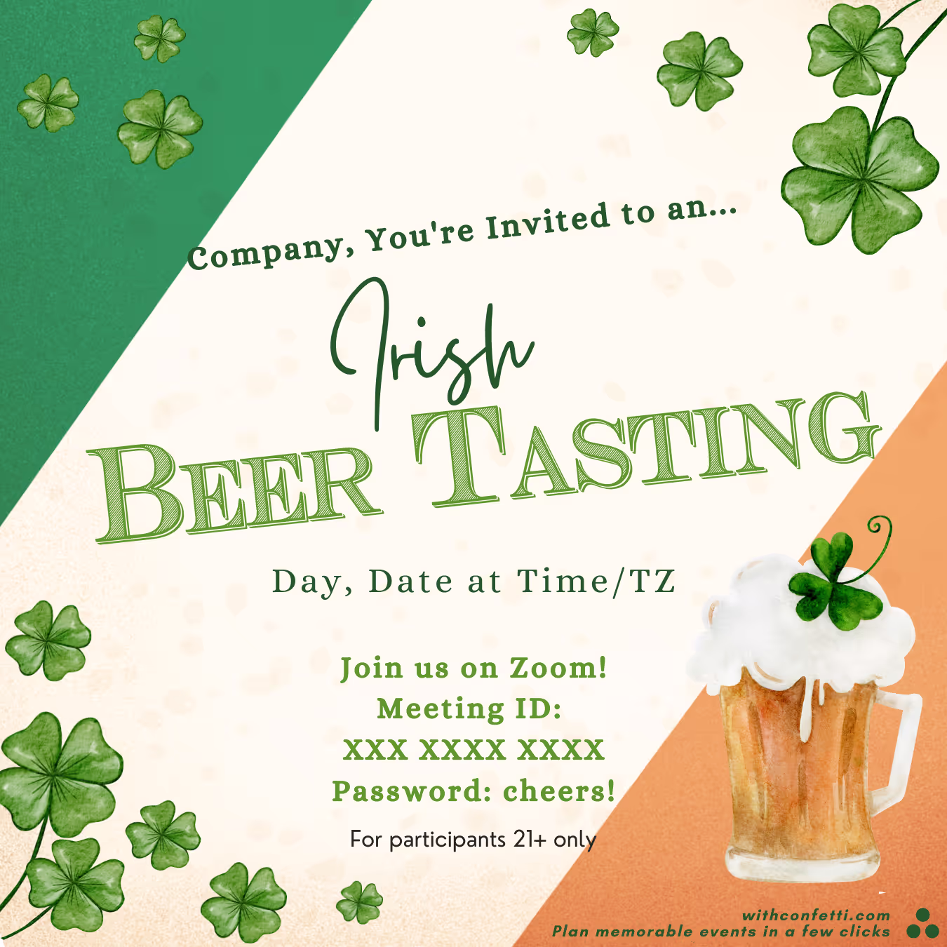 Irish Beer Tasting - Event Invitation Sample