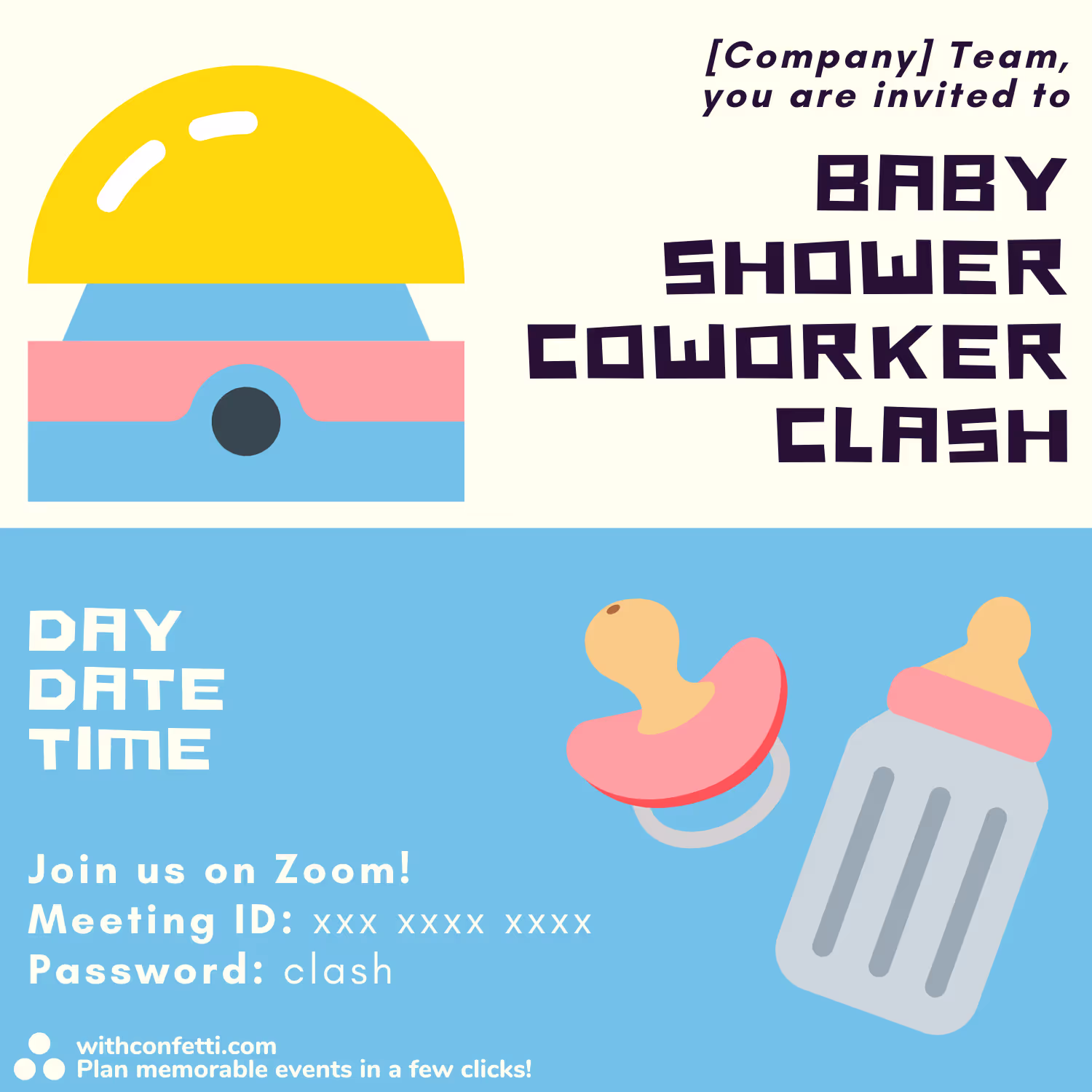 Baby Shower Coworker Clash - Event Invitation Sample