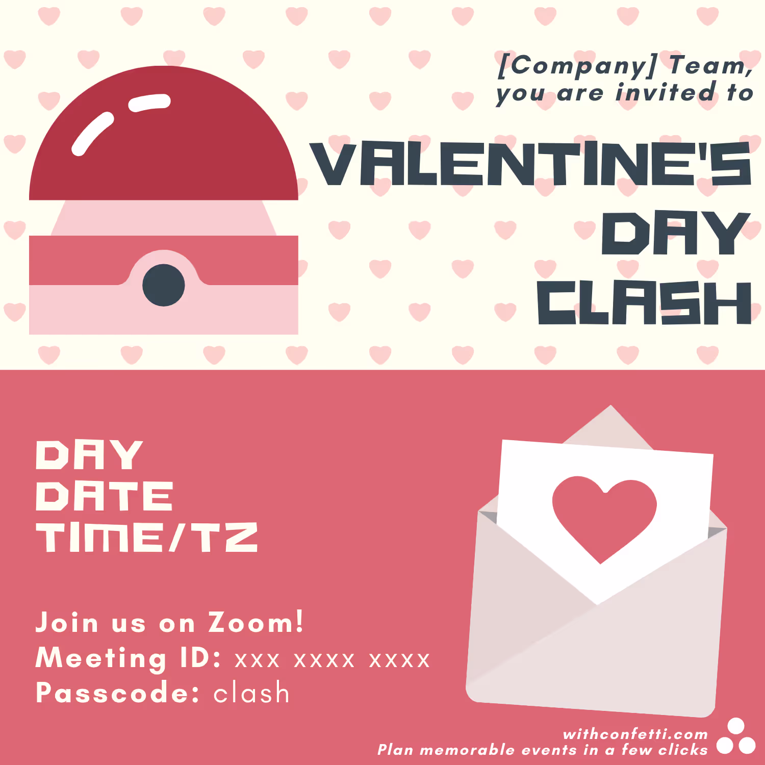 Valentine's Day Coworker Clash - Event Invitation Sample