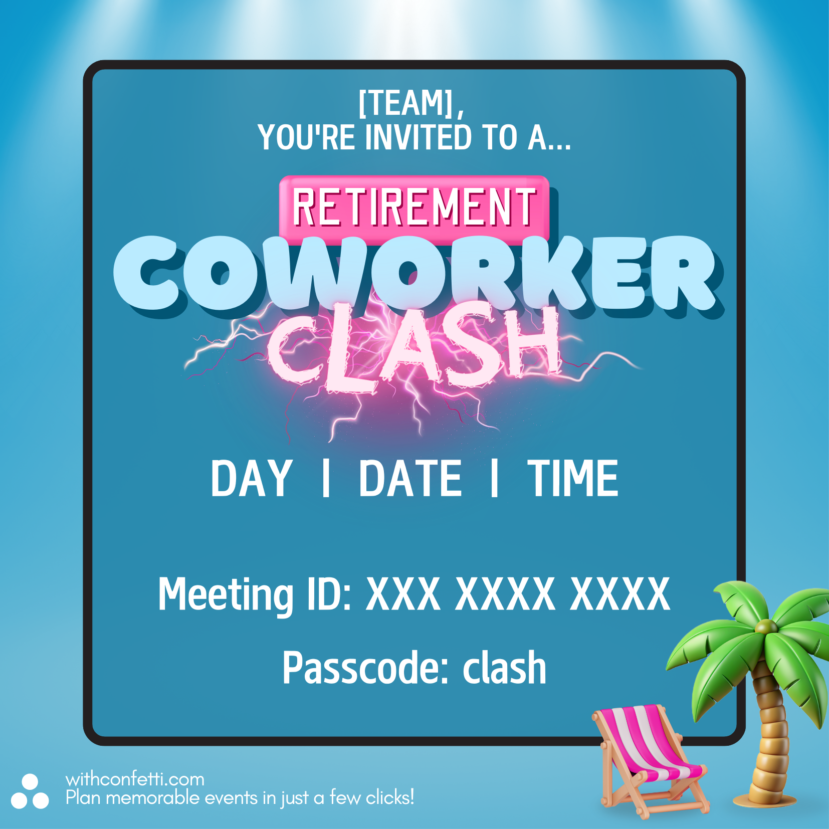 Retirement Coworker Clash - Event Invitation Sample 