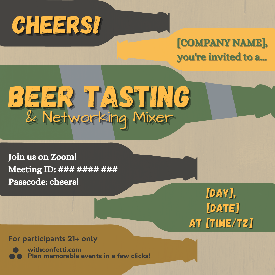 Beer Tasting & Networking Mixer - Event Invitation Sample
