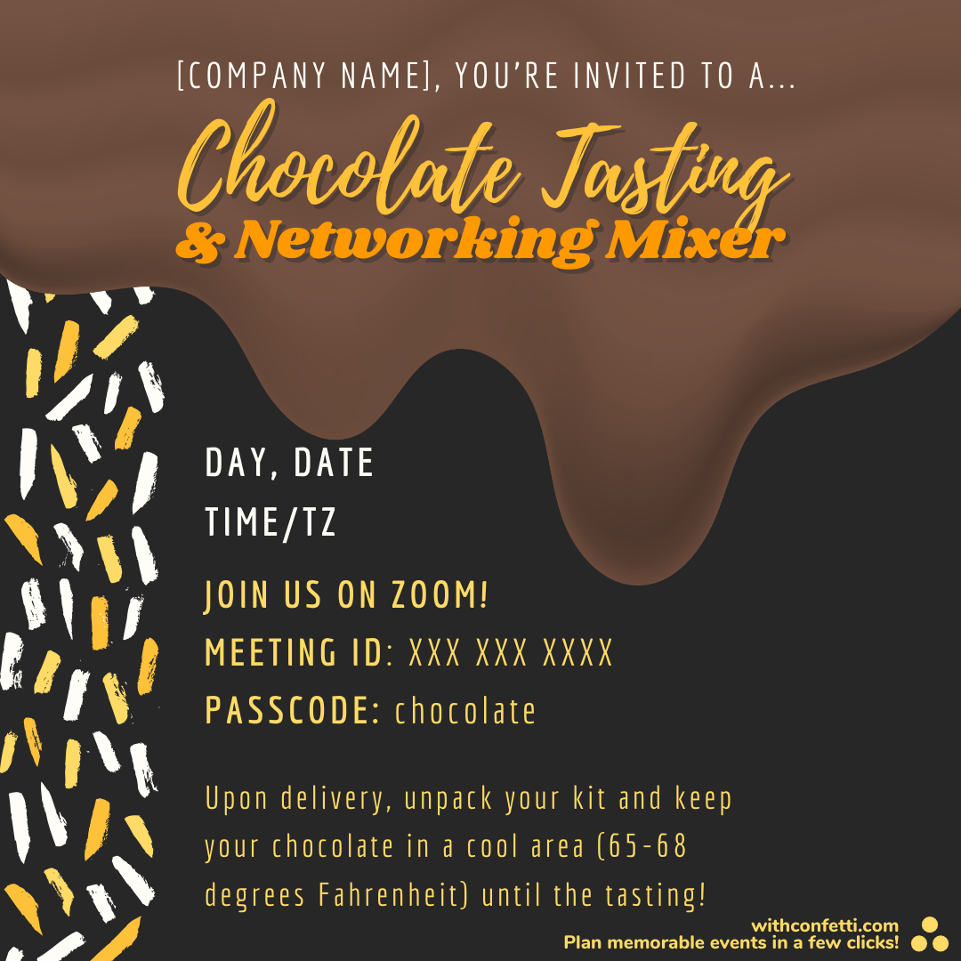 Chocolate Tasting & Networking Mixer - Event Invitation Sample