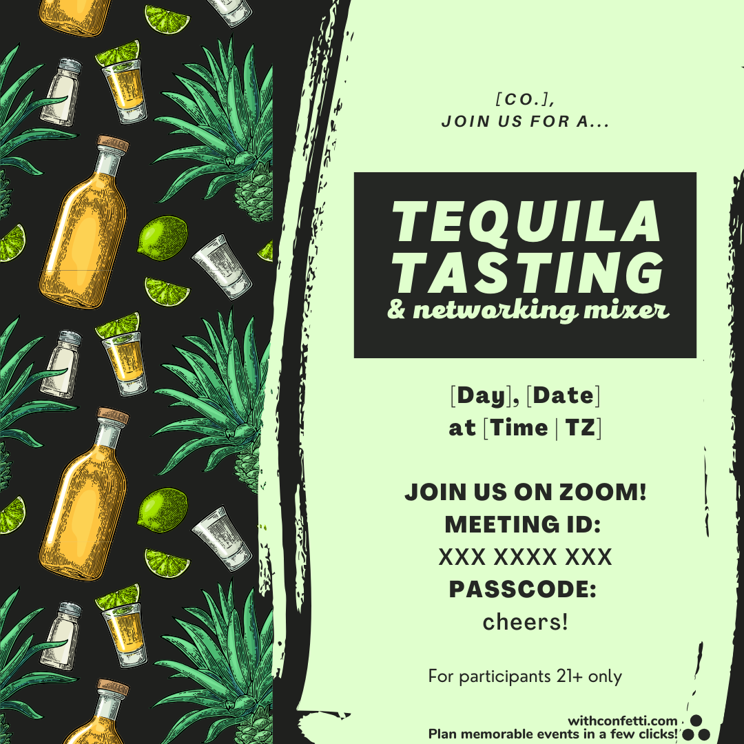 Tequila Tasting & Networking Mixer - Event Invitation Sample