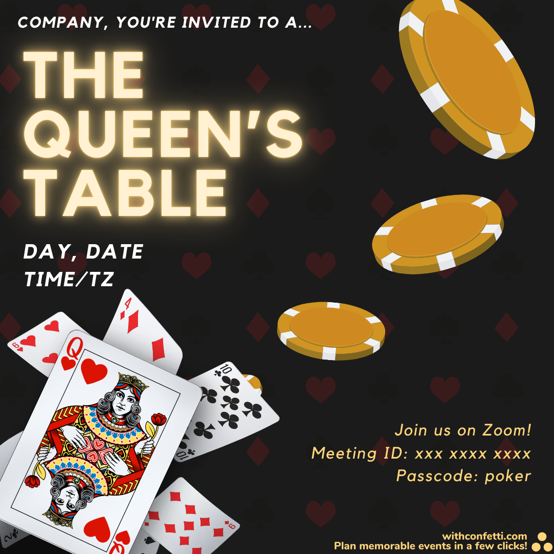 The Queen's Table - Event Invitation Sample