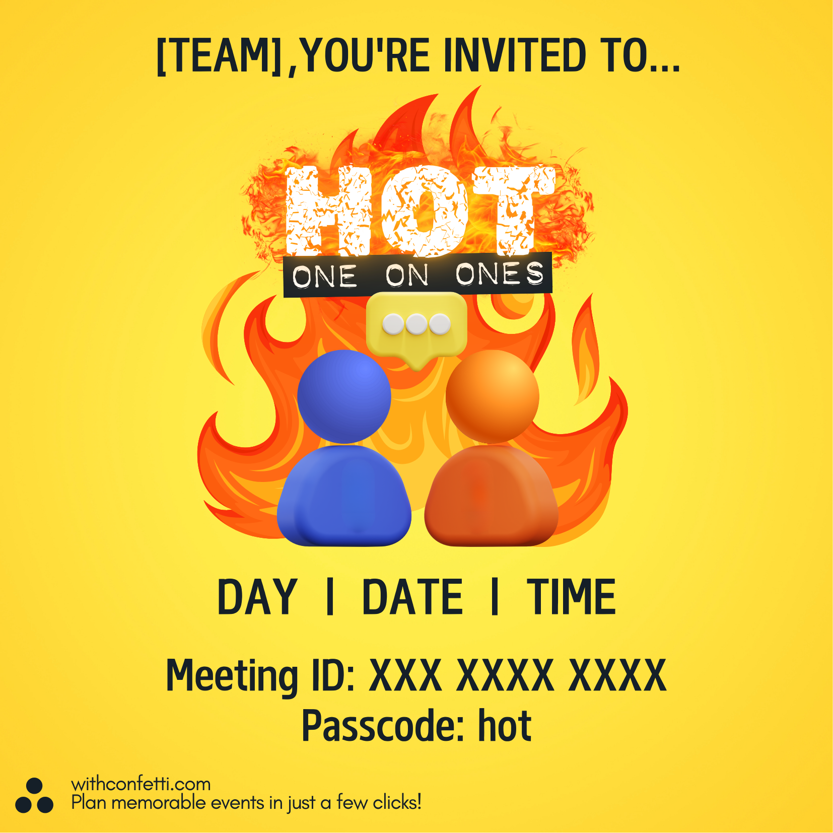 Hot One-on-Ones - Event Invitation Sample