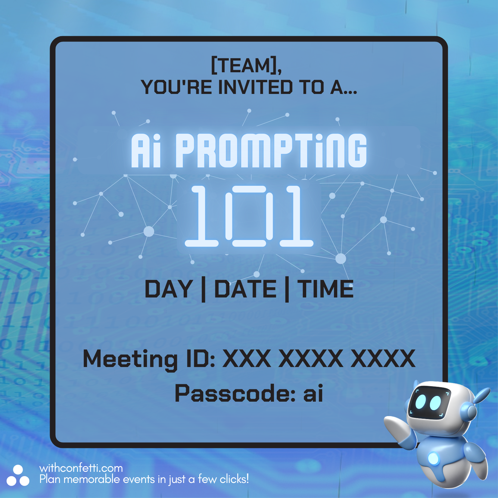 AI Prompting 101 - Event Invitation Sample