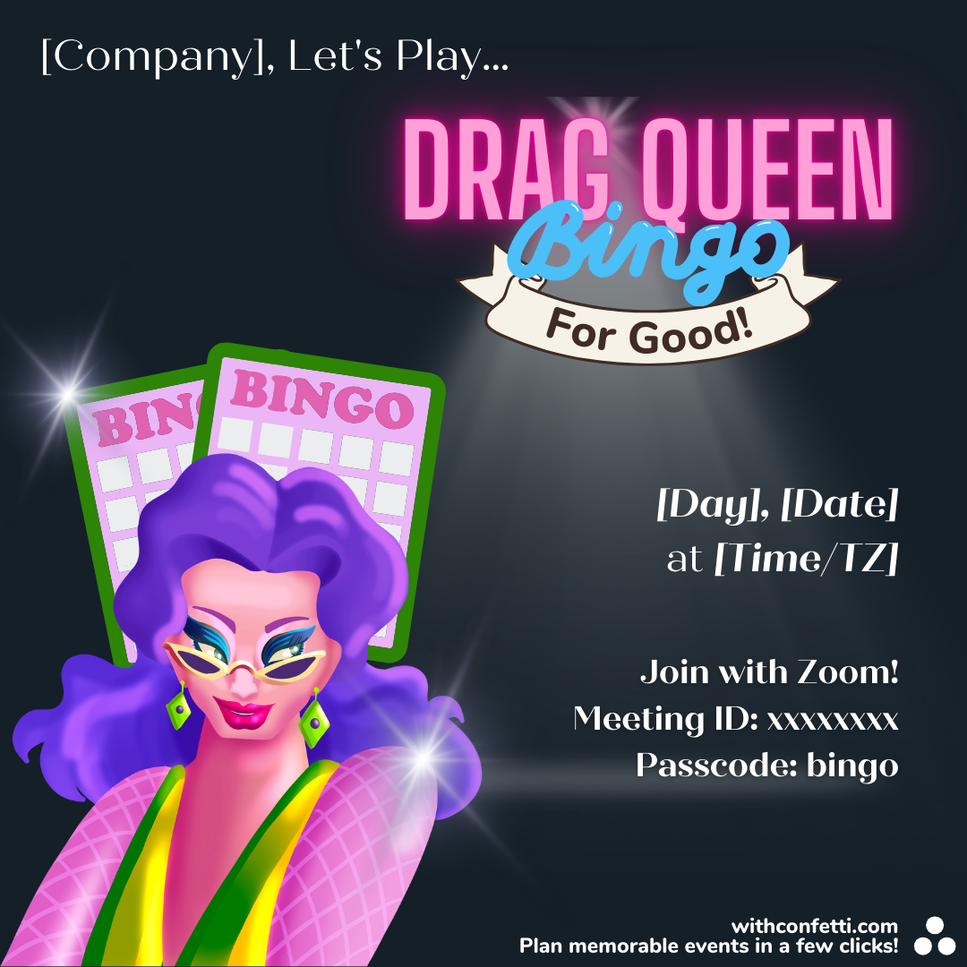 Drag Queen Bingo for Good - Event Invitation Sample