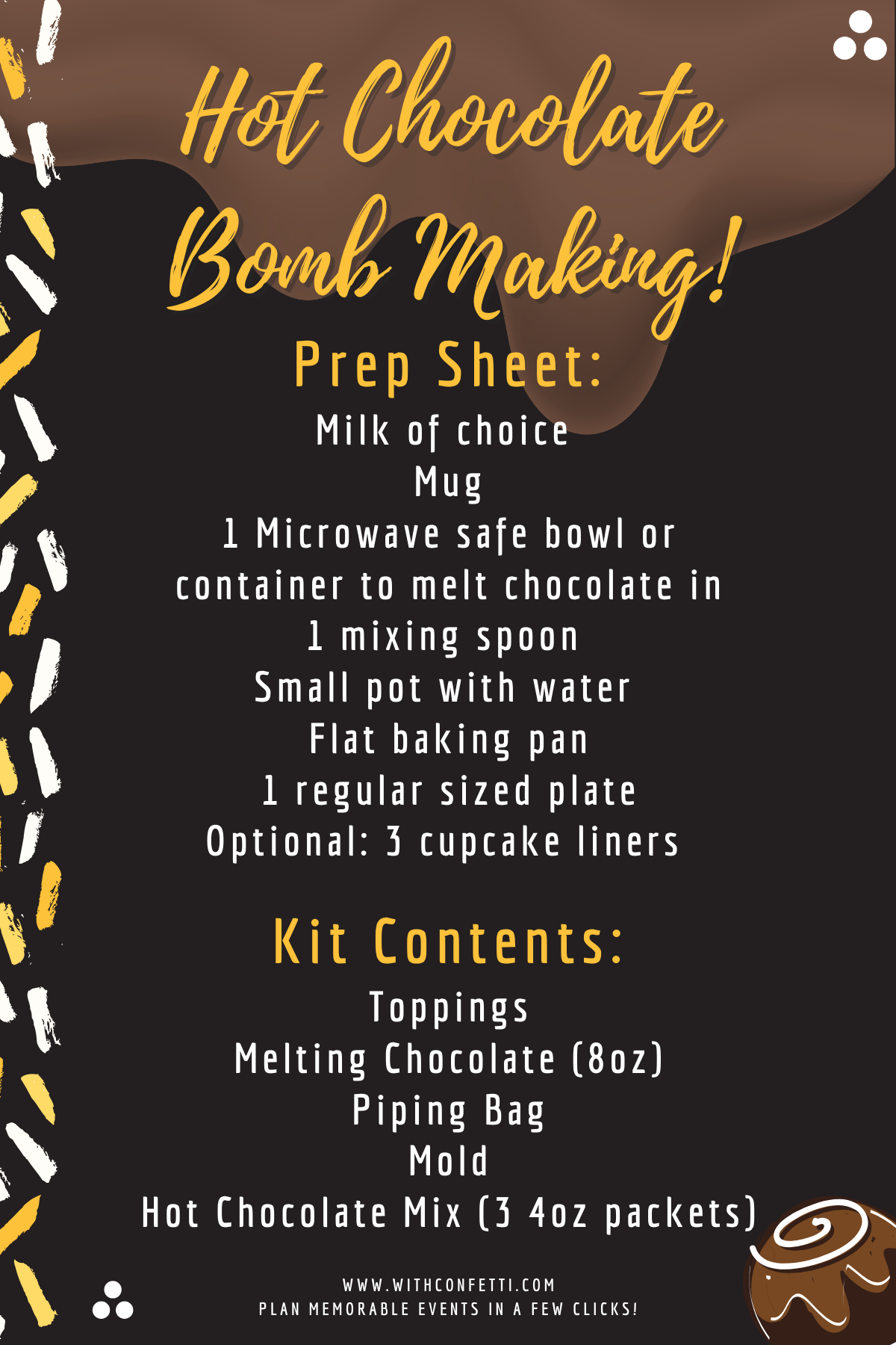 Hot Chocolate Bomb Prep List