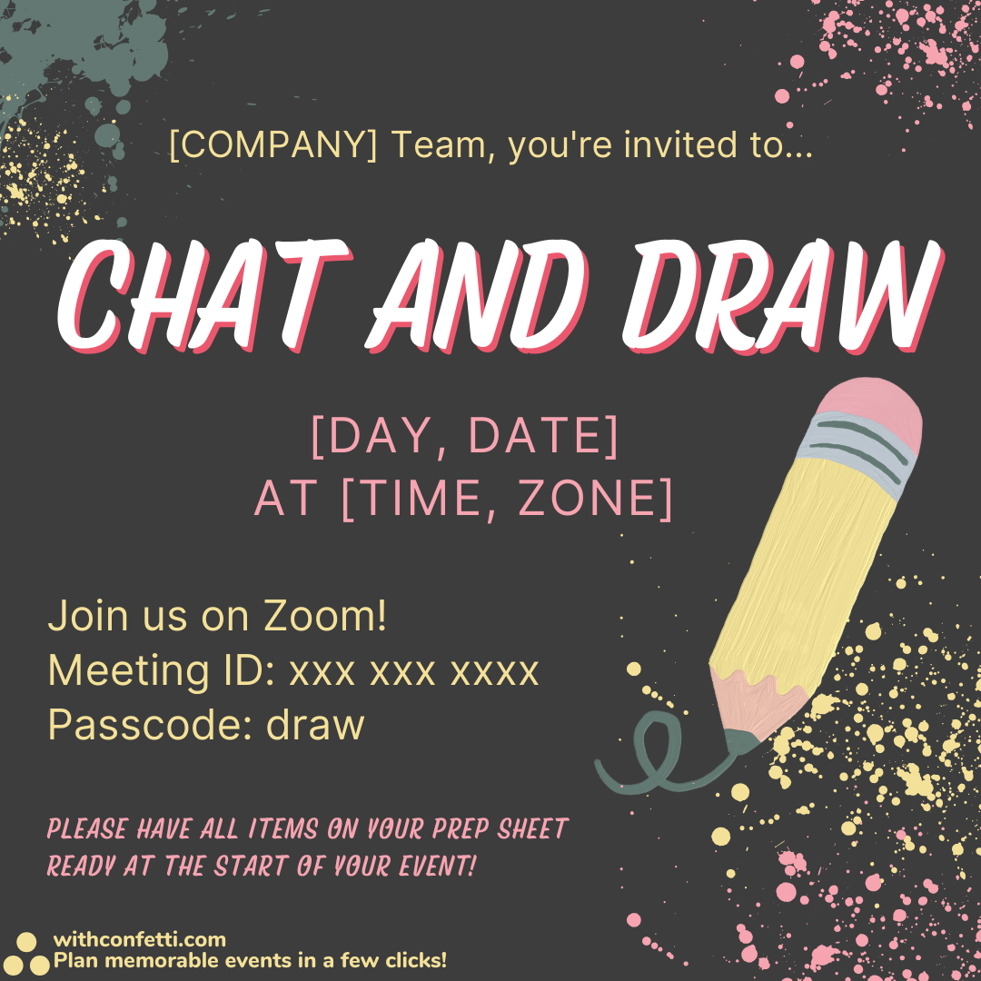 Chat and Draw - Event Invitation Sample