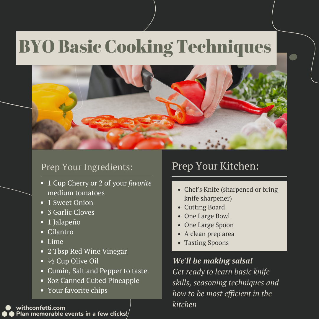 Cooking Basics Class Prep List