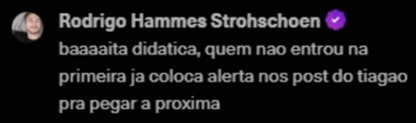 Depoimento de aluno do Tiago Oliveira, super satisfeito com seu aprendizados e seus resultados.