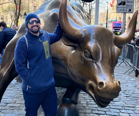 Foto do Tiago Oliveira em uma das suas viagens pelos Estados Unidos.