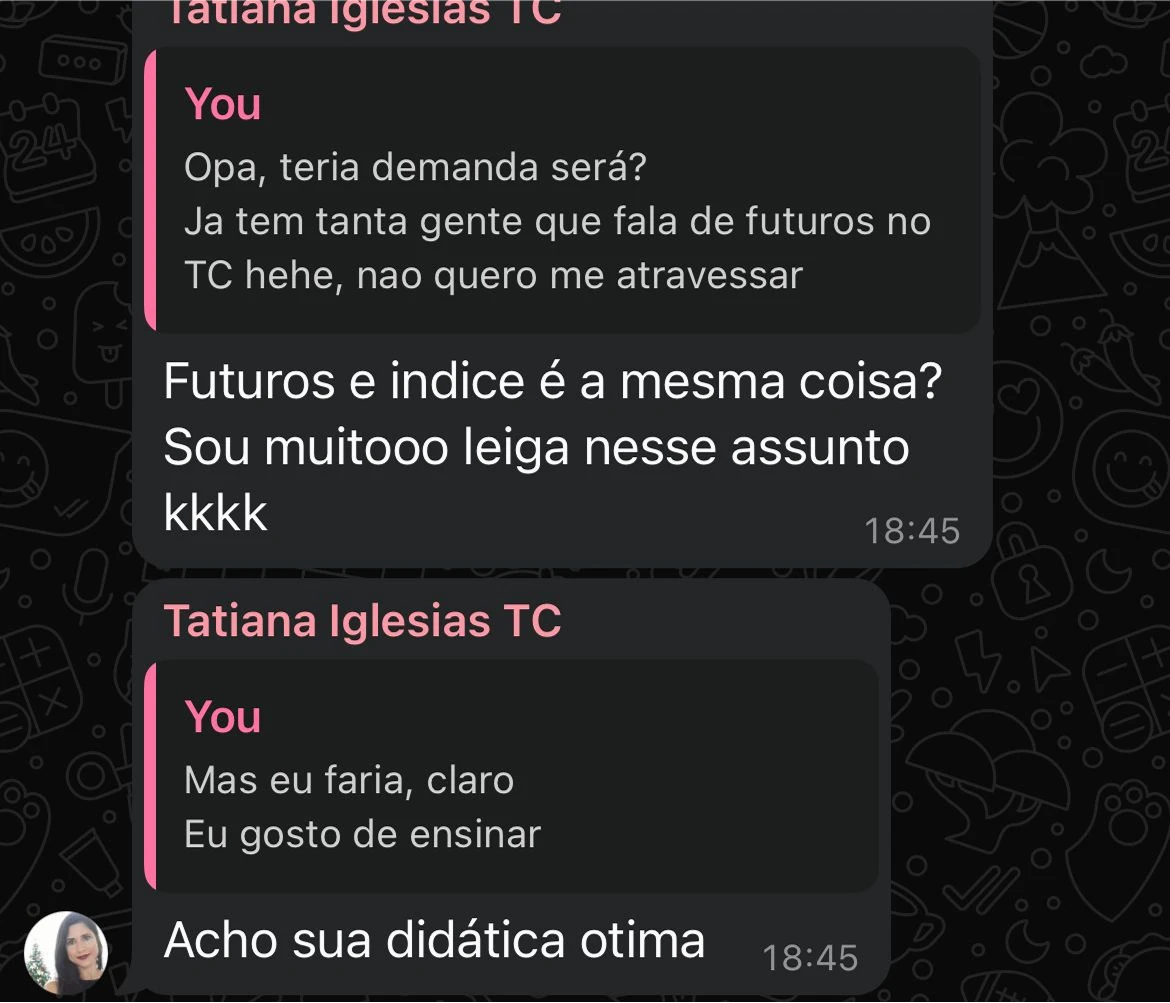 Depoimento de um aluno do Tiago Oliveira muito satisfeito com os ensinamentos aprendidos.