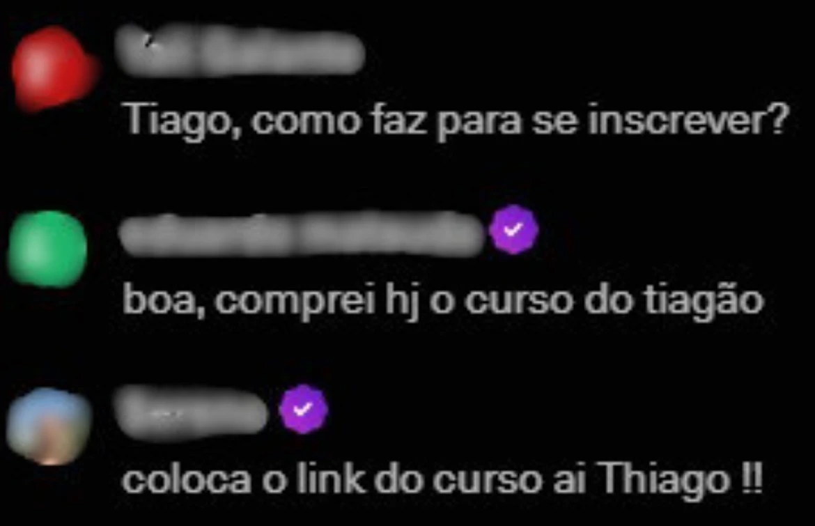Depoimento de um aluno do Tiago Oliveira muito satisfeito com os ensinamentos aprendidos.