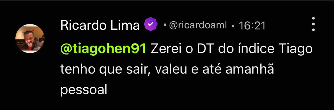 Depoimento de um aluno do Tiago Oliveira muito satisfeito com os ensinamentos aprendidos.