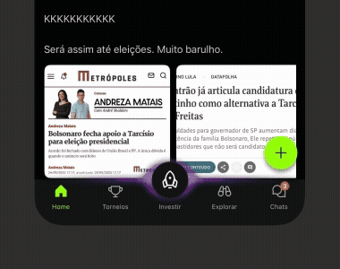 Gif explicando o passo 4. Vá até a aba “Torneios” e clique no botão inscreva-se no TNT!