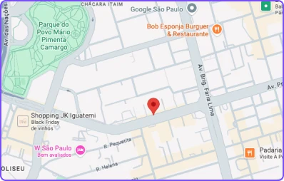 Mapa com o endereço do evento