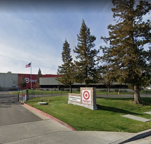 Front entrance of the Target Distribution Center in Woodland, CA