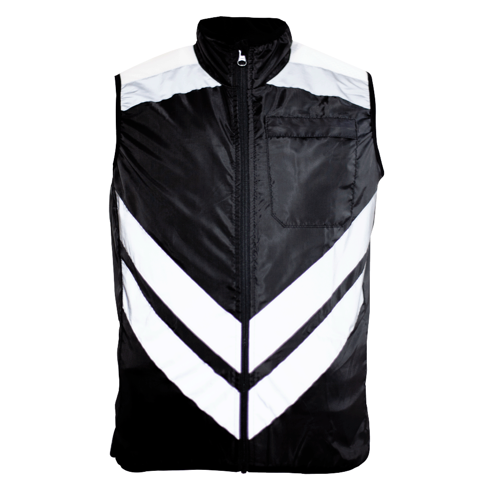 Chaleco De Seguridad Deportivo Reflejante "Fresh" Gluh Negro