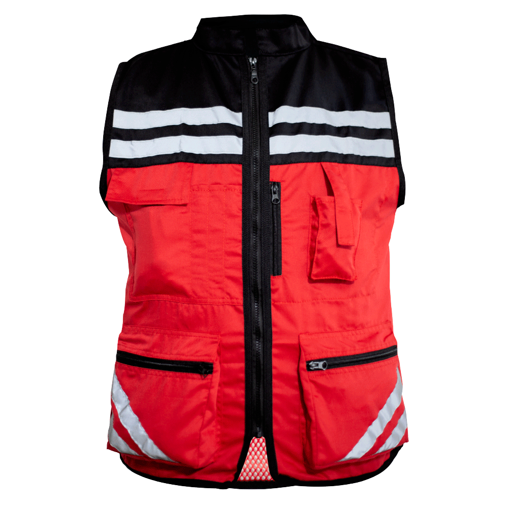 Chaleco De Seguridad Reflejante Tipo Brigadista "Spark" Gluh Rojo