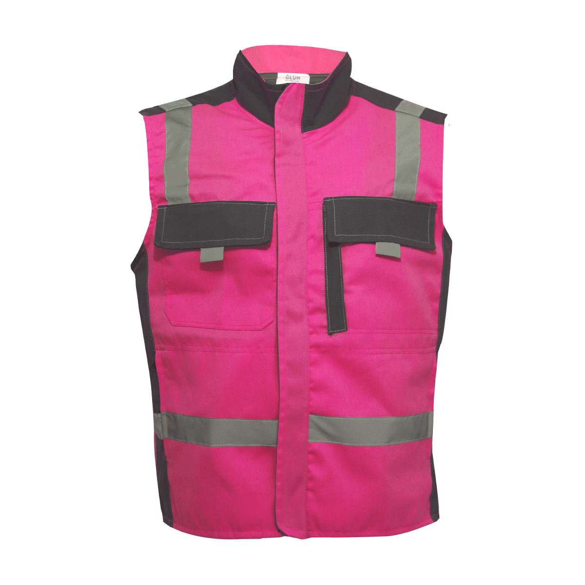 Chaleco de Seguridad Tipo Brigadista de Gabardina "Volt" Rosa
