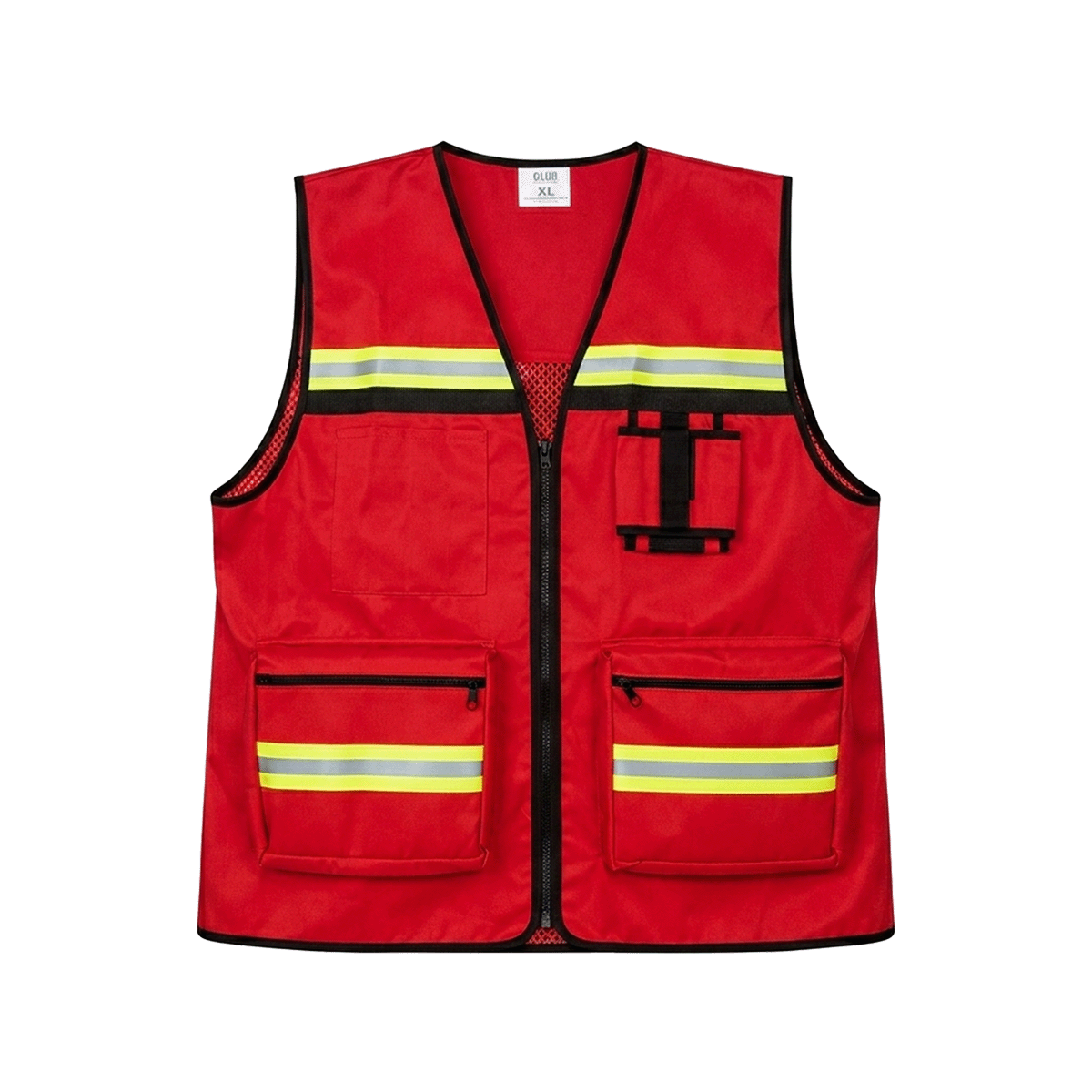 Chaleco Seguridad de Gabardina Combinado con Malla Red G "CRACKLES" Rojo