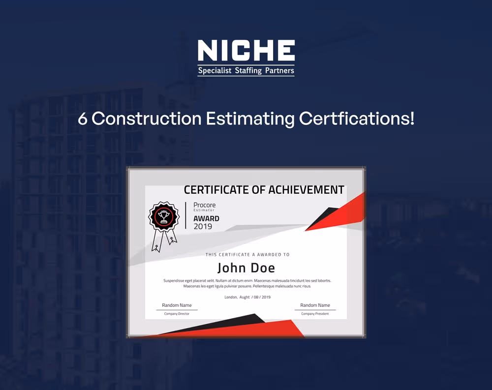 6 Construction Estimating Certifications