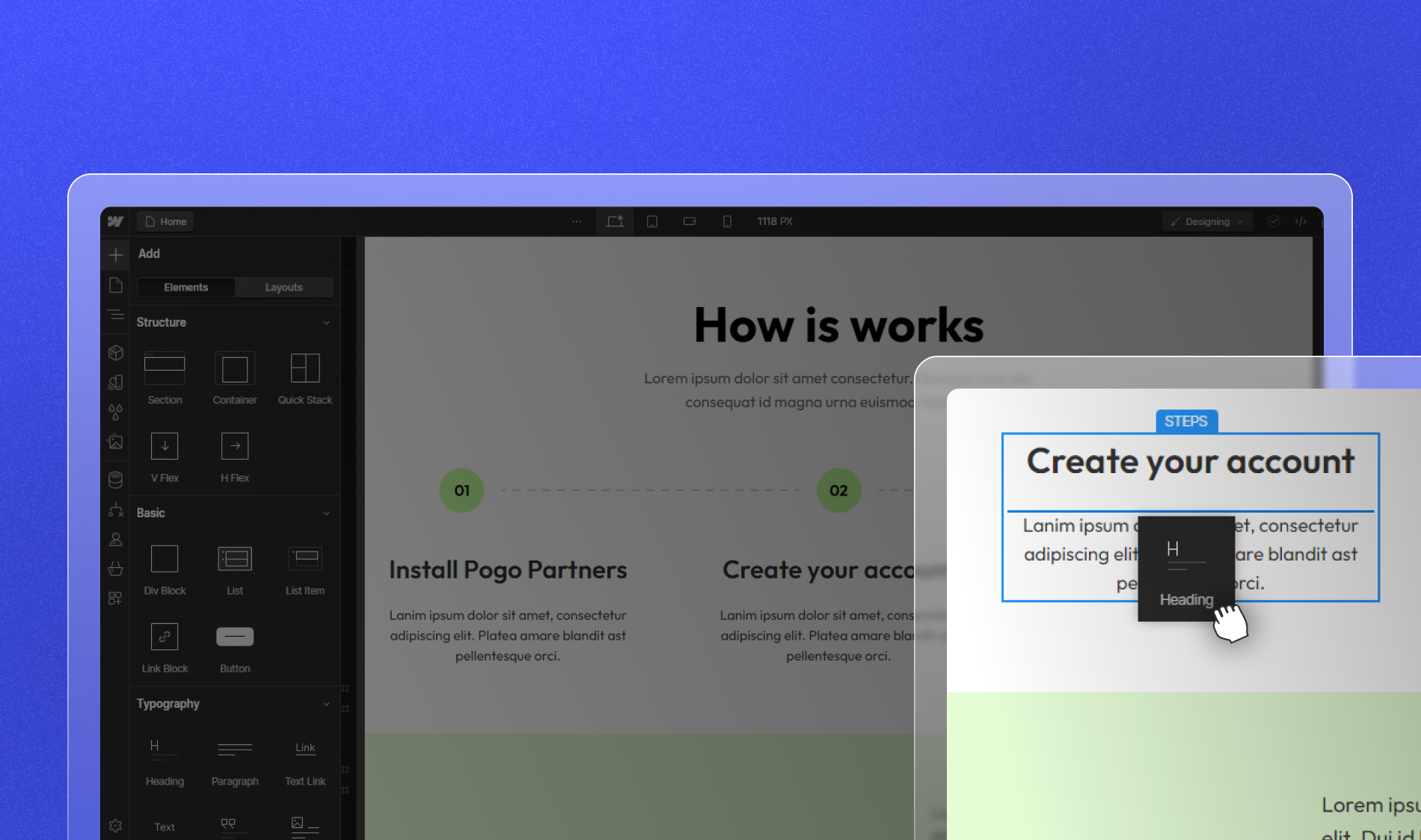Webflow website builder