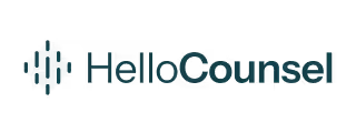 HelloCounsel logo with a diamond-shaped symbol to the left of the text.