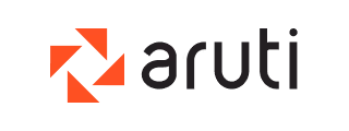 Aruti company logo with stylized red geometric shapes and black text.