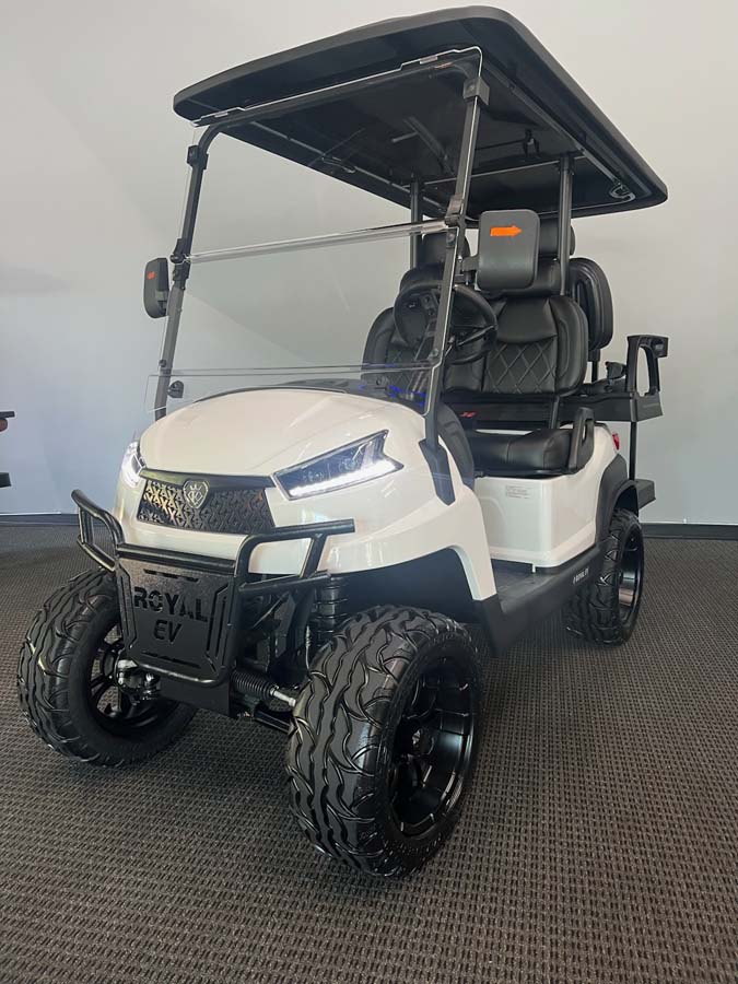 72 Volt C4XL 4-Seater Lifted Golf Cart with Lithium Battery by Royal EV 