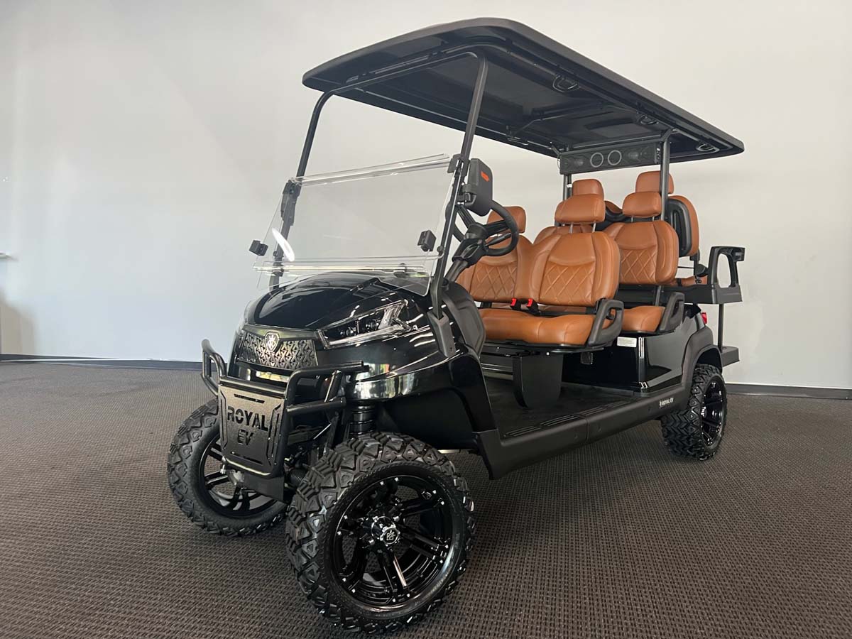 72-Volt C6XL 6-Seater Lifted Golf Cart with Lithium Battery by Royal EV 