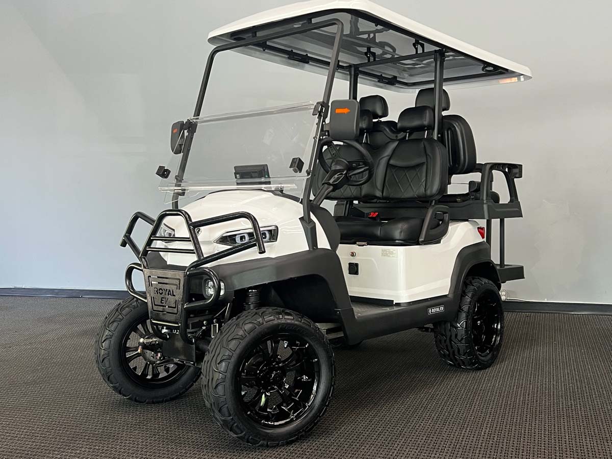 48-Volt C4L 4-Seater Golf Cart with Lithium Battery by Royal EV