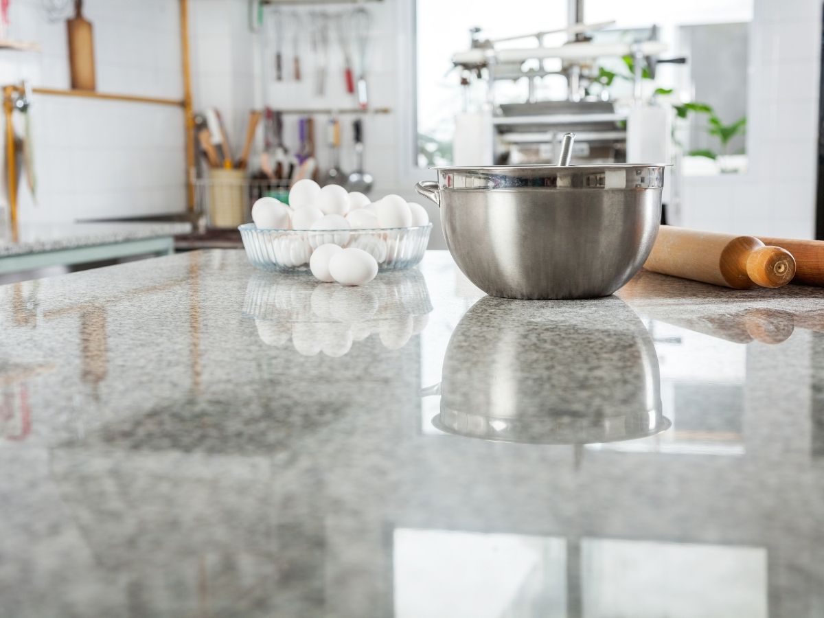 A countertop that blends with your floors and cabinet designs