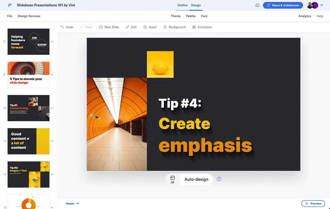 ai ppt generator slidebean