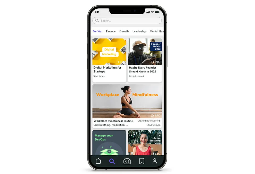 Minuteskill-App auf einem Handy