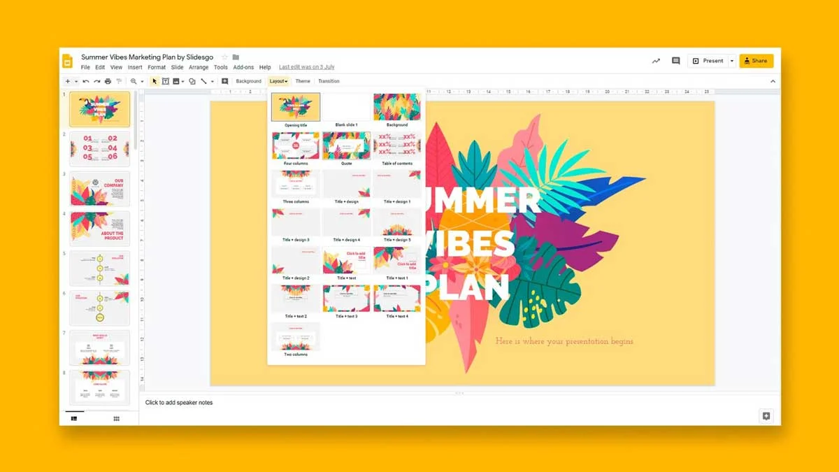 GOOGLE SLIDES is fourth in the list of best presentation software tools