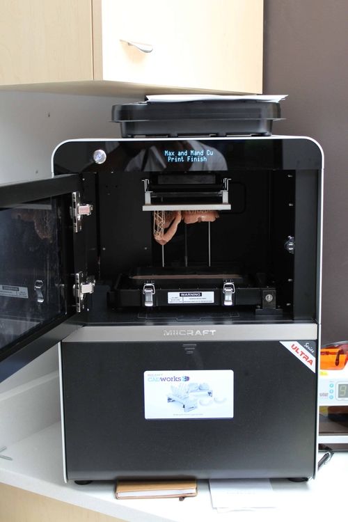 Digital denture 3-D printing setup