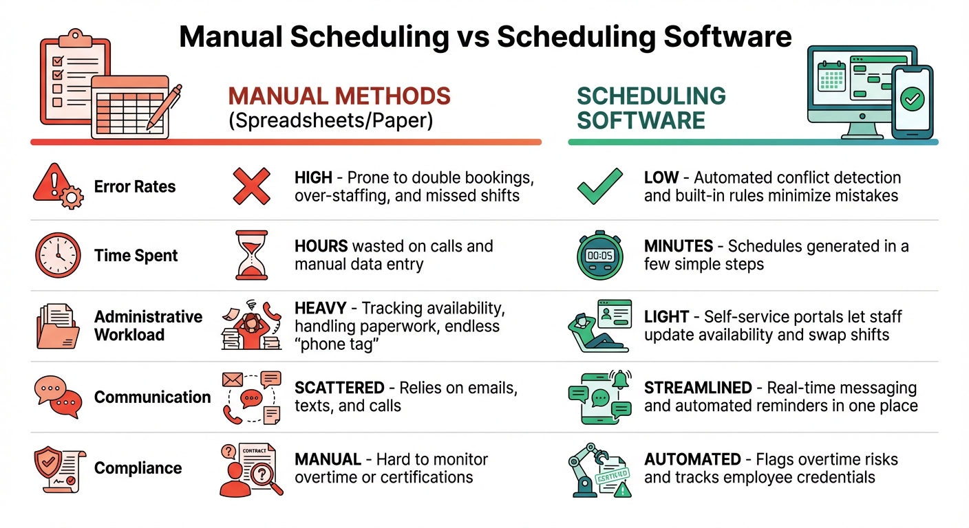 Manual Scheduling vs Scheduling Software Comparison