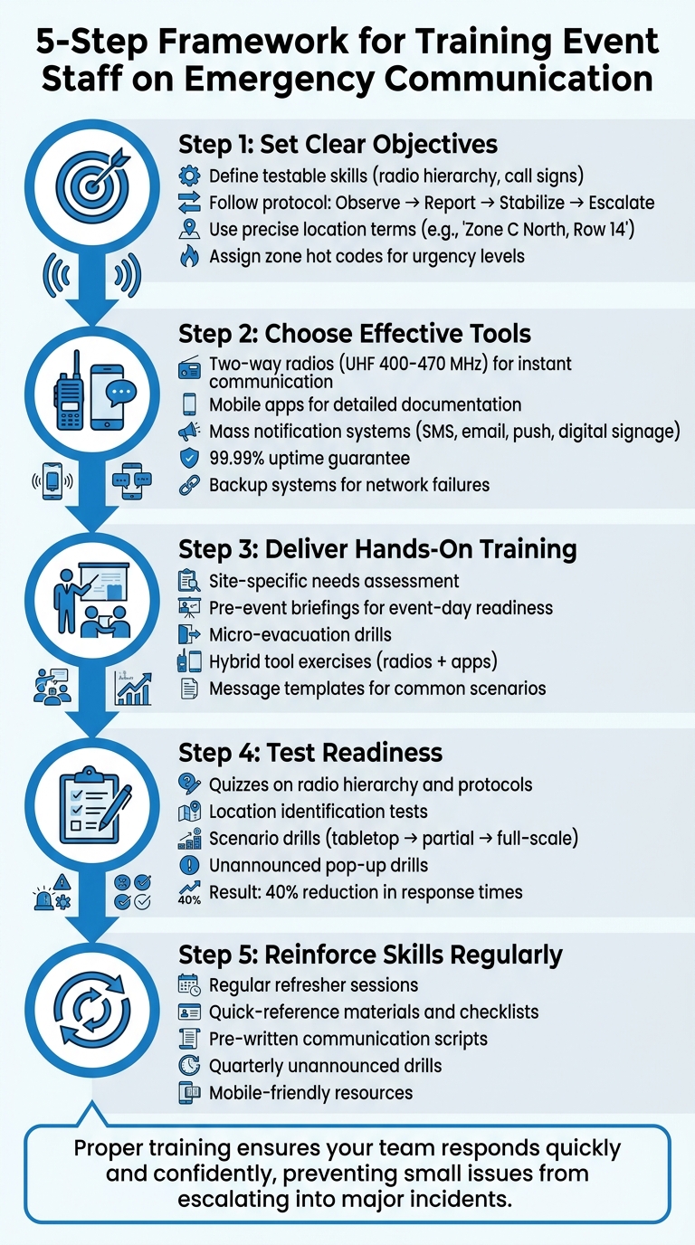 5-Step Framework for Training Event Staff on Emergency Communication