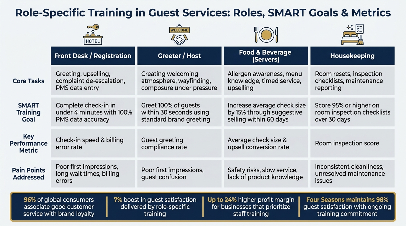 Role-Specific Training: Key Roles, Goals & Metrics in Guest Services