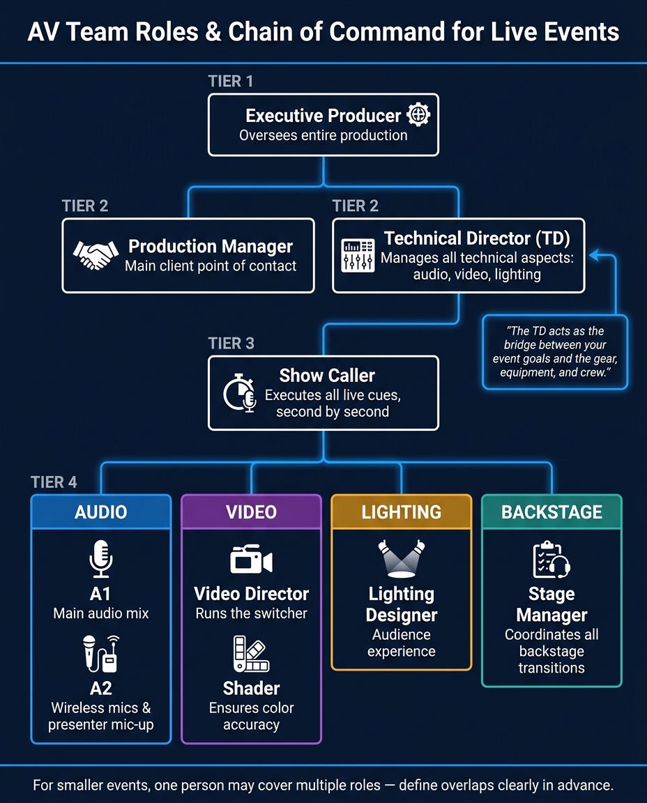 AV Team Roles & Chain of Command for Live Events
