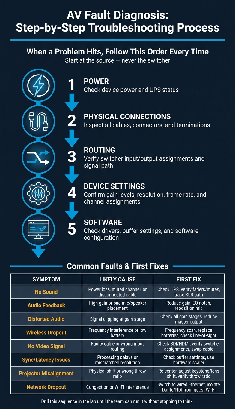 AV Fault Diagnosis: Step-by-Step Troubleshooting Process