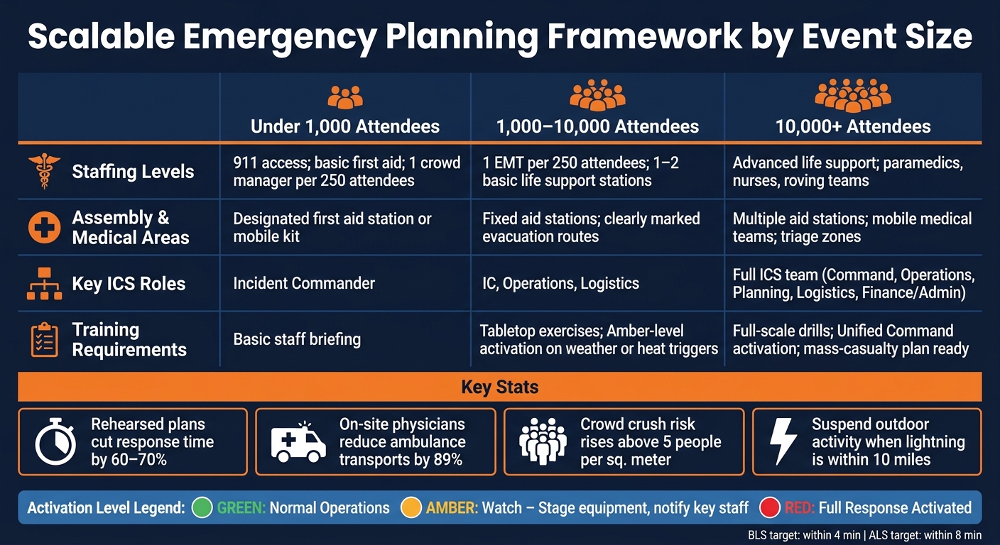 Large Event Emergency Planning: Scalable Staffing & Response Framework by Crowd Size