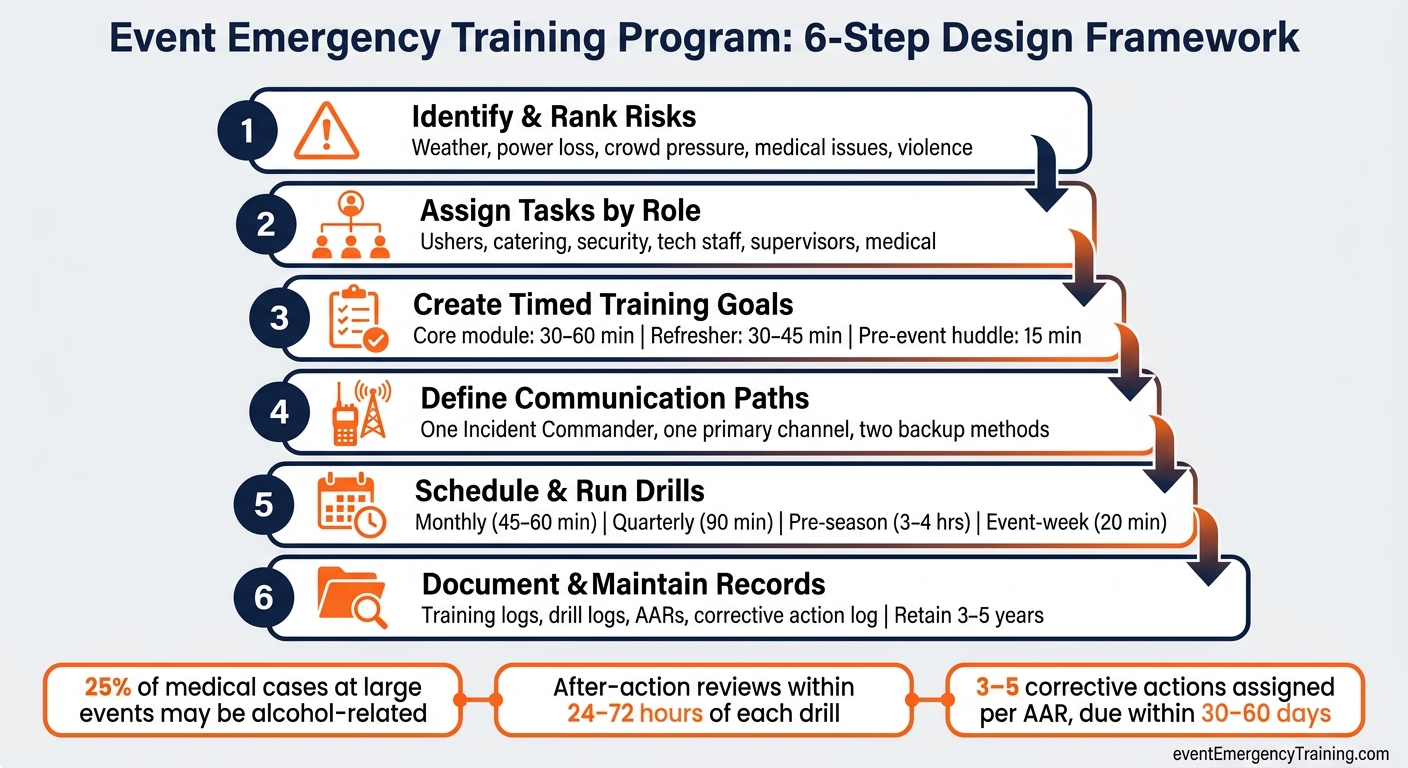 Event Emergency Training Program: 6-Step Design Framework