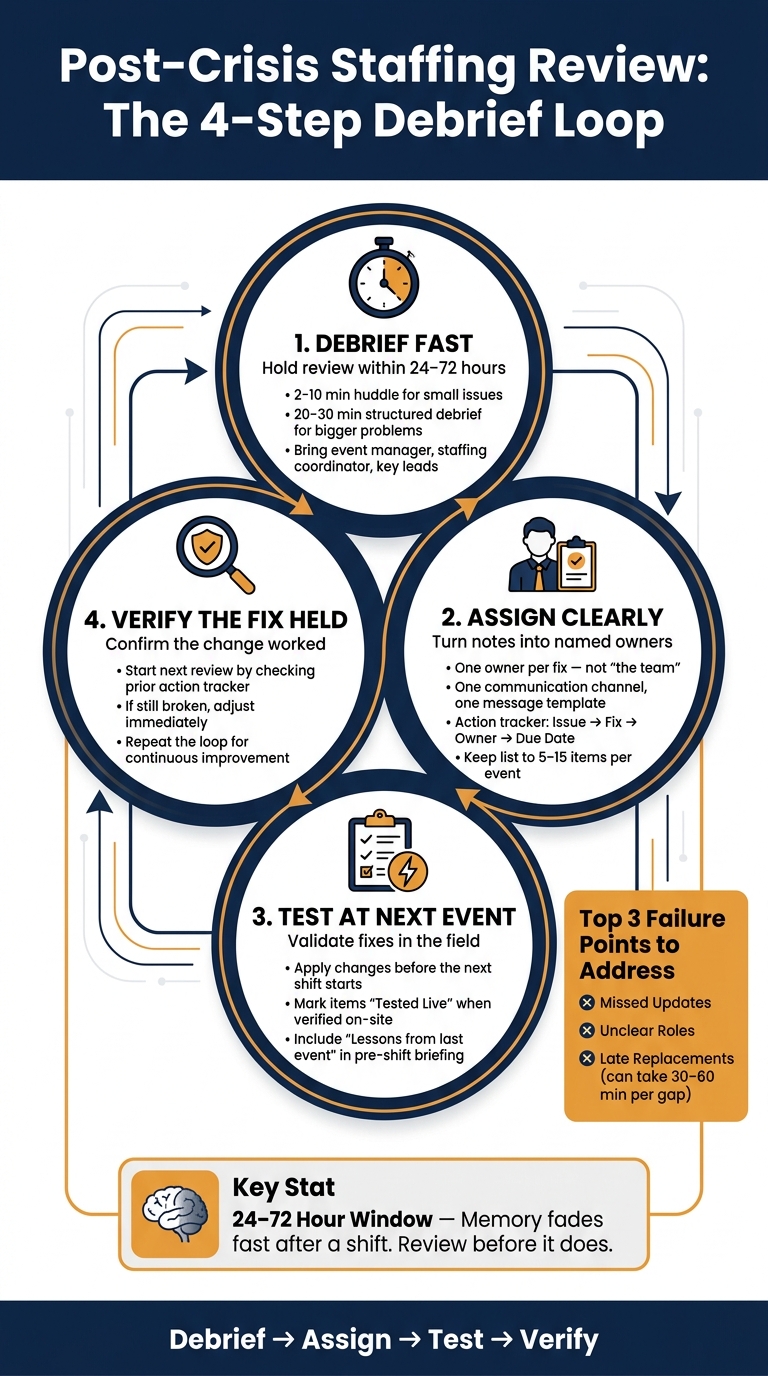 Post-Crisis Staffing Review: The 4-Step Debrief Loop
