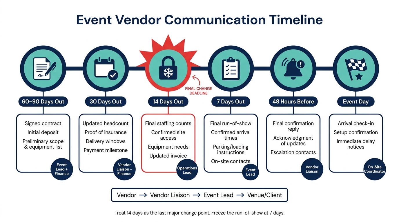 Event Vendor Communication Timeline: Key Milestones & Deadlines