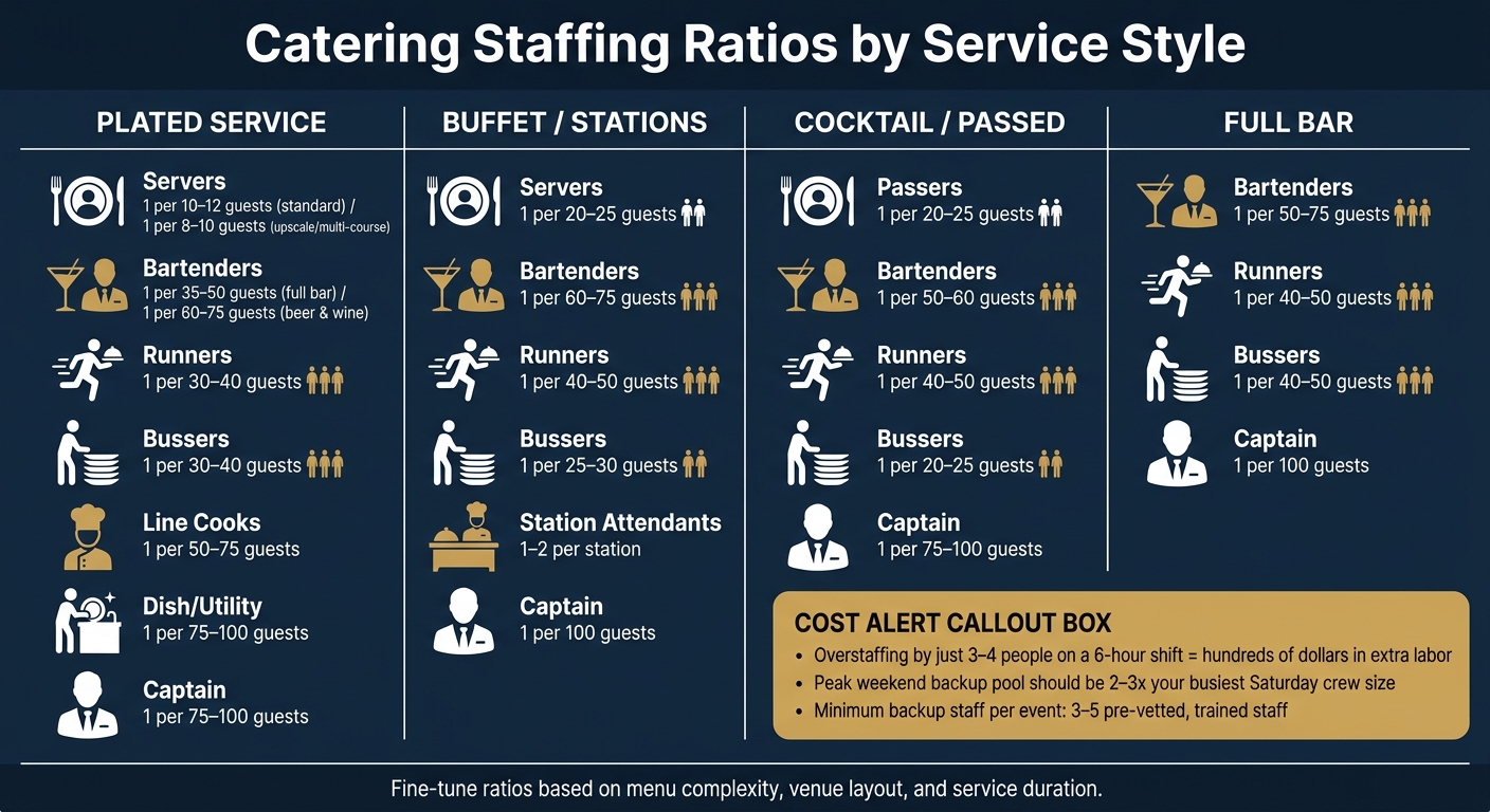 Catering Staffing Ratios by Service Style