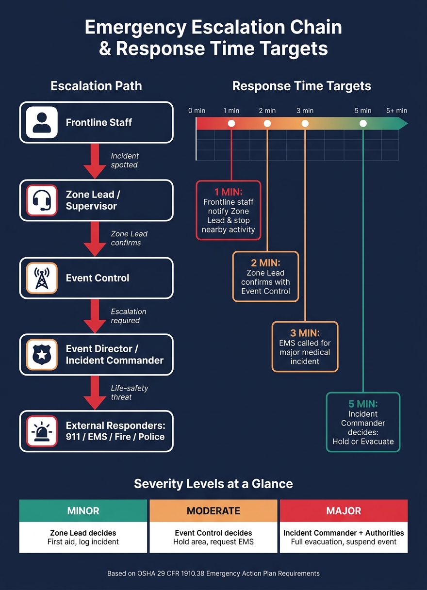 Emergency Response Run Sheet: Escalation Chain & Response Time Targets